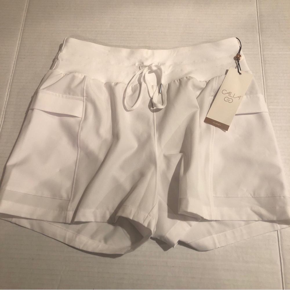 CALIA Women’s Size XS Journey Collection Truelight Cargo Mid-Rise Short White